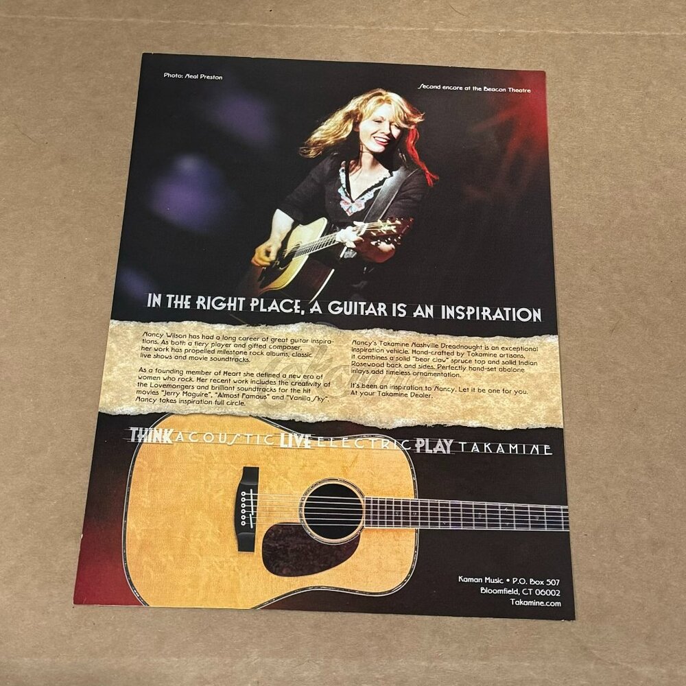 Ann Wilson of Heart - Takamine Guitars - 2003 Print Advertisement